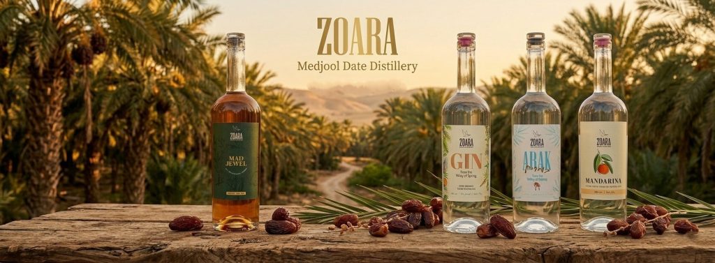 ZOARA Medjool Date Distillery – gin, arak, liquors from the valley of springs